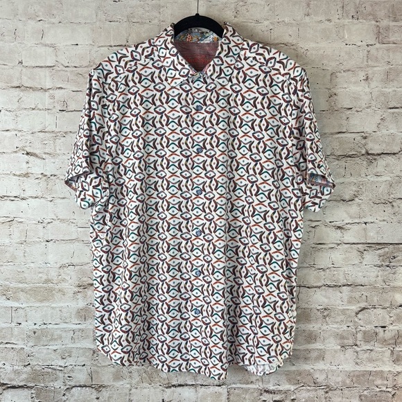 Robert Graham 3XL Emilio Boomerang Classic Fit Short Sleeve Button Down Shirt 3X - Picture 5 of 11